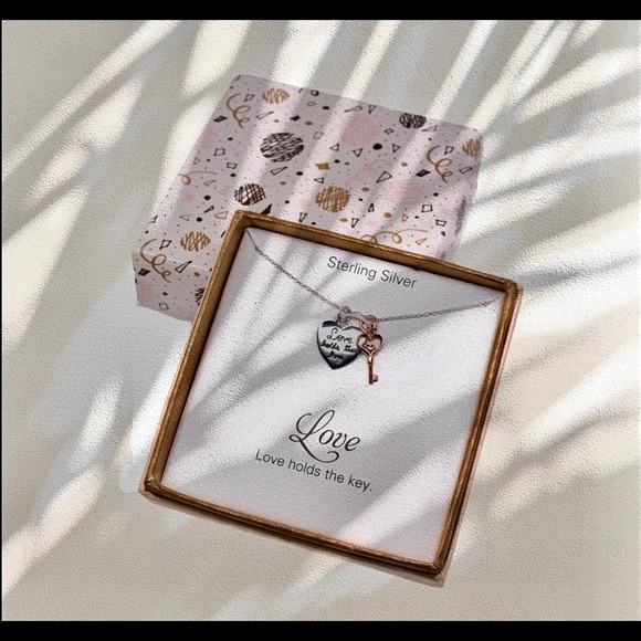 Unwritten Sterling Silver Two-Tone Charm Necklace - Picture 2 of 5